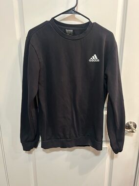 Adidas Black Crewneck Pullover Sweatshirt Women’s Size Small Comfy Casual